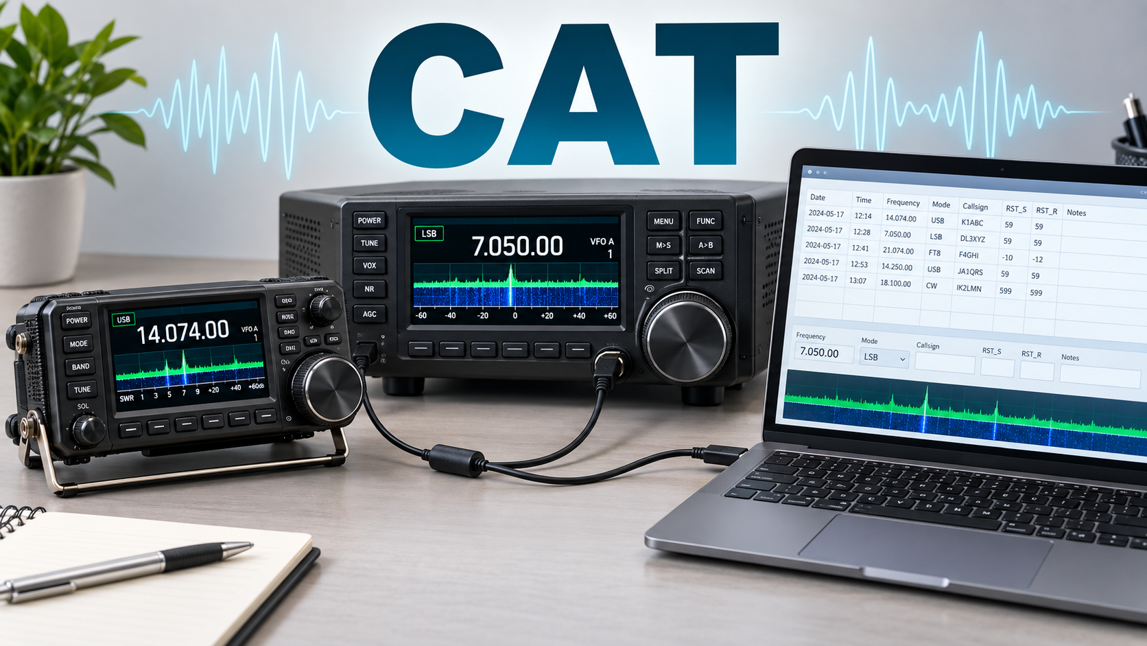Подключение трансивера к SRR Логгеру через CAT